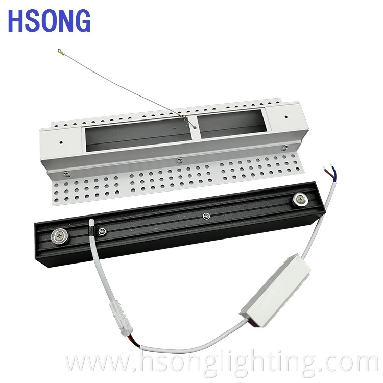 Trimless Aluminum 10w LED Bar Lights Profile led Line Lamps With Silicone Cover For Home Indoor Lighting